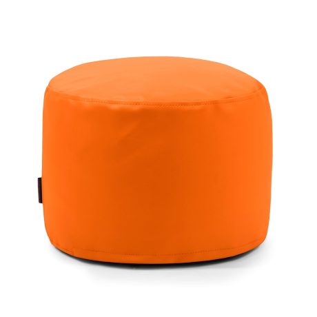 Runder SCHUL-Hocker Klasse 10B Physik Kunstleder schwer entflammbar 100% Outdoorstoff Schul-Sitzsack orange